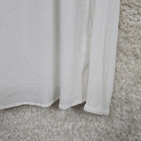 Lilly Pulitzer Top Womens XS White Dahle Embroidered Long Sleeve Beach Tropical - Picture 2 of 13